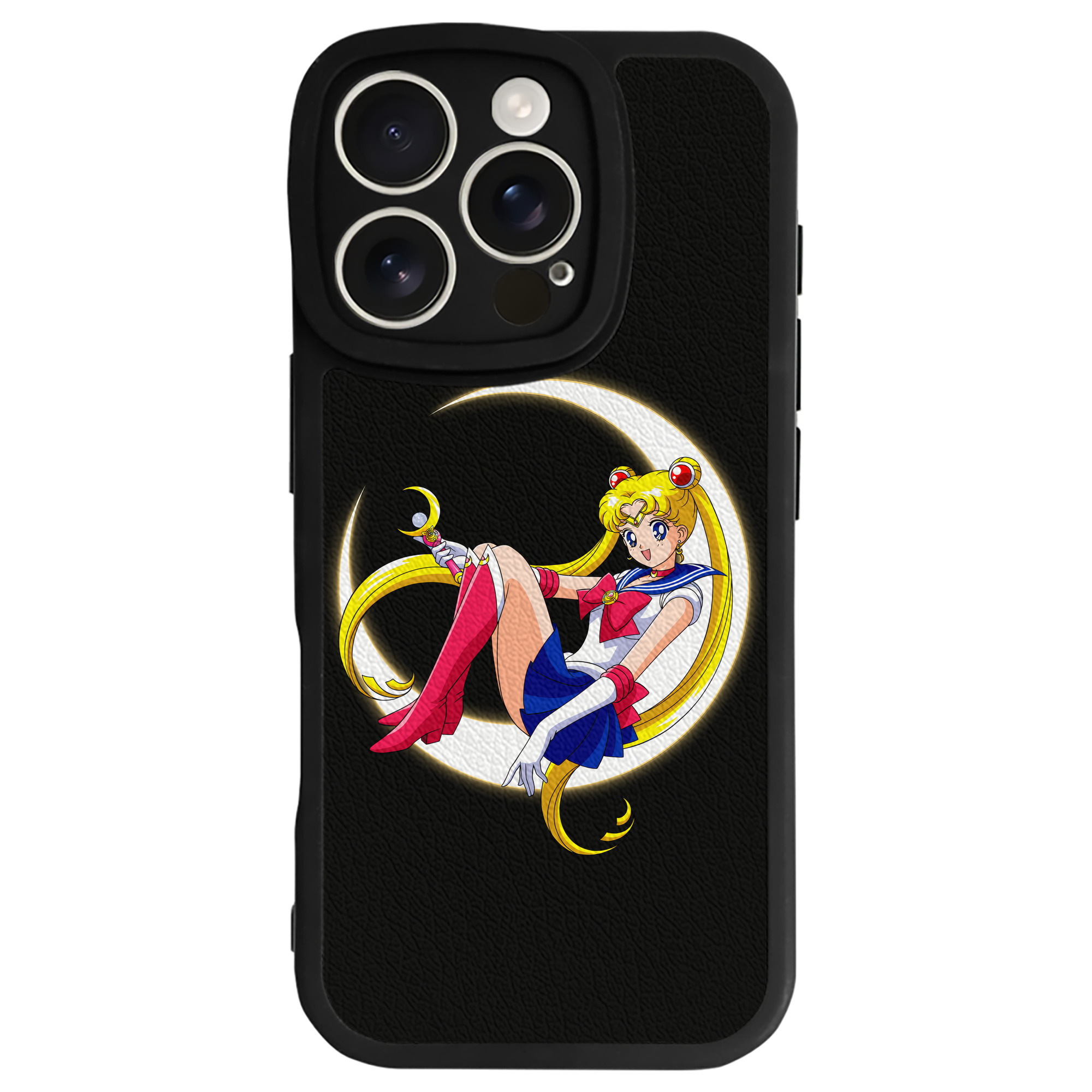 （画像用） 美少女戦士セーラームーン 月野 うさぎ つきの うさぎ Sailor Moon Tsukino Usagi 【iPhone 16シリーズ対応】シリコンスマホケース（レザー調） 材質：シリコン